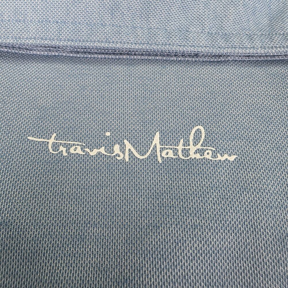 Travis Mathew Shirt Mens XL Blue Polo Pima Cotton Golf Active Casual Performance - Picture 14 of 16